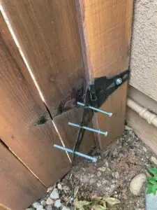 Punch List Services Project in Auburn — fence plank securing